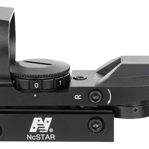 NcStar D4B Red Four Reticle Reflex Optic  1x 24x34mm 3 MOA Multi Reticle Black Anodized Aluminum