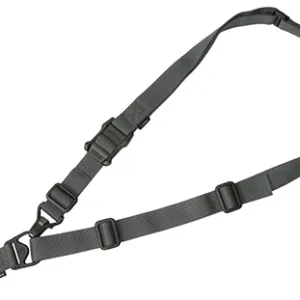 Magpul MAG515-GRY MS3 Single QD Sling GEN2 made of Nylon Webbing with Gray Finish, Adjustable One-Two Point Design & QD Swivel for Rifles