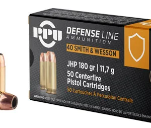 PPU PPD40 Defense  40 S&W 180 gr Jacket Hollow Point 50 Per Box/ 10 Cs