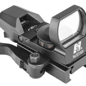 NcStar D4RGBQ Red & Green Reflex Sight with 4 Reticles  Black Anodized 24x34mm Red/Green Multi Reticle