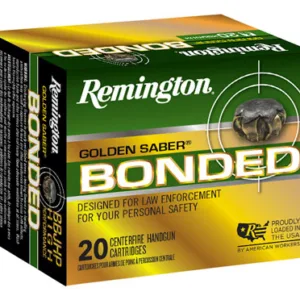 Remington Ammunition 29327 Golden Saber Bonded  45 ACP 230 gr Bonded Brass Jacketed Hollow Point 20 Per Box/ 25 Cs