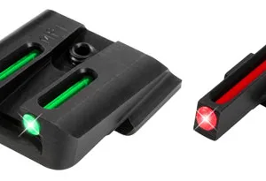 TruGlo TG131MP1 Fiber-Optic  Black | Red Fiber Optic Front Sight Green Fiber Optic Rear Sight