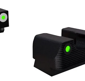 Rival Arms RA2B231G Night Sights for G42/G43/G48  Black | Green Tritium White Ring Front Sight Green Tritium Black Ring Rear Sight