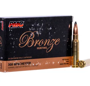 PMC 308SP Bronze  308 Win 150 gr Pointed Soft Point 20 Per Box/ 10 Cs