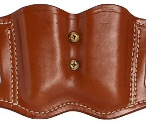 1791 Gunleather MAGF22CBRA MAG-F Double Mag Holster Classic Brown Leather Belt Slide Compatible w/ Double Stack Ambidextrous