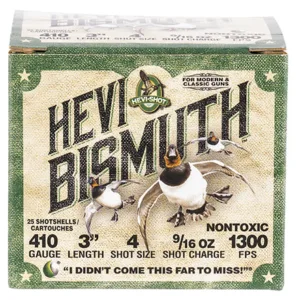 HEVI-Shot HS19004 HEVI-Bismuth  410 Gauge 3" 9/16 oz Bismuth 4 Shot 25 Per Box/ 10 Cs