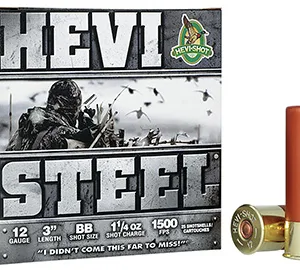 HEVI-Shot HS60088 HEVI-Steel  12 Gauge 3" 1 1/4 oz BB Shot 25 Per Box/ 10 Cs