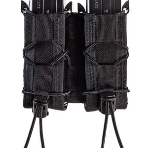 High Speed Gear 11PT02BK TACO Mag Pouch Double Black Nylon MOLLE Belts 2" Wide Compatible w/ Pistol