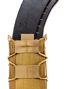 High Speed Gear 11TA00CB TACO Mag Pouch Single Coyote Brown Nylon MOLLE Compatible w/ Rifle