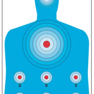 Action Target PRCQ1100 Qualification High Visibility Fluorescent Silhouette Paper 23" x 35" Blue/Red 100 Per Box