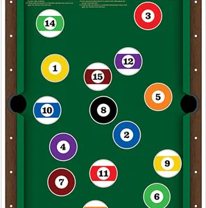 Action Target GSPOOL100 Entertainment  Pool Table Paper Hanging 23" x 35" Multi-Color 100 Per Box