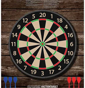 Action Target GSDARTS100 Entertainment  Dart Board Paper Hanging 23" x 35" Multi-Color 100 Per Box