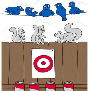 Action Target GSBKYARD100 Entertainment  Animals/Cans/Target Paper Hanging 23" x 35" Multi-Color 100 Per Box