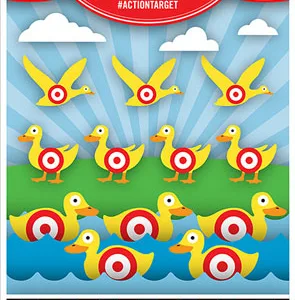 Action Target GSCARDUCK100 Entertainment  Ducks Paper Hanging 23" x 35" Multi-Color 100 Per Box
