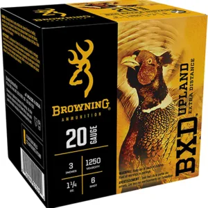 Browning Ammo B193512036 BXD Upland 20 Gauge 3" 1 1/4 oz 6 Shot 25 Per Box/10 Cs