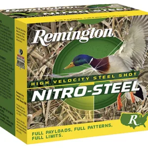 Remington Ammunition 20769 Nitro-Steel High Velocity 20 Gauge 3" 1 oz 4 Shot 25 Per Box/ 10 Cs