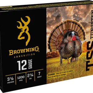 Browning Ammo B193921247 TSS Tungsten Turkey 12 Gauge 3.50" 2 1/4 oz Tungsten 7 Shot 5 Per Box/ 10 Cs