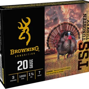 Browning Ammo B193922037 TSS Tungsten Turkey 20 Gauge 3" 1 1/2 oz Tungsten 7 Shot 5 Per Box/ 10 Cs