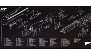 TekMat TEKR44AK47 AK-47 Ultra 44 Cleaning Mat AK-47 Parts Diagram 15" x 44"