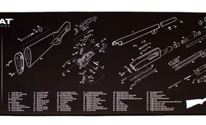 TekMat TEKR44REM870 Remington 870 Ultra 44 Cleaning Mat Remington 870 Parts Diagram 15" x 44"
