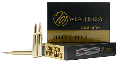 Weatherby H303220ELDX Select Plus 30-378 Wthby Mag 220 gr Hornady ELD X 20 Per Box/ 10 Cs