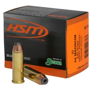HSM 44M18N20 Pro Pistol  44 Rem Mag 240 gr Jacketed Hollow Cavity 20 Per Box/ 20 Cs
