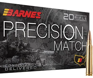 Barnes Bullets 30819 Precision Match  6.5 PRC 145 gr Open Tip Match Boat Tail 20 Per Box/ 10 Cs