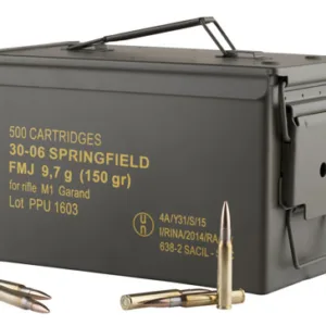 PPU PP3006GMC Standard Rifle  30-06 Springfield 150 gr Full Metal Jacket/ 500 Rds