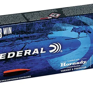 Federal V243VM75 Varmint & Predator  243 Win 75 gr Hornady V Max 20 Per Box/ 10 Cs