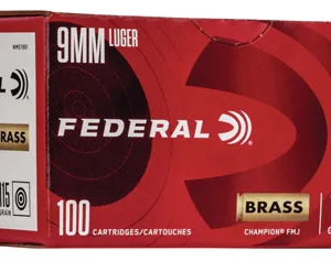 Federal WM51991 Champion Training 9mm Luger 115 gr Full Metal Jacket 100 Per Box/ 5 Cs