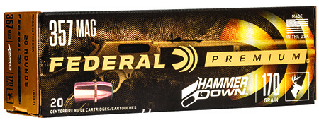 Federal LG3571 Premium HammerDown 357 Mag 170 gr Bonded Hollow Point 20 Per Box/ 10 Cs