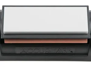 AccuSharp 025C Tri-Stone Deluxe Sharpening System Coarse, Medium, Fine Diamond, Alumina, Ceramic Sharpener Rubber Handle
