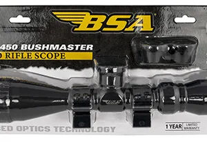 BSA 45039X40AOWRTB Sweet 450 Bushmaster Matte Black 3-9x40mm AO 1" Tube 30/30 Reticle Features Weaver Rings