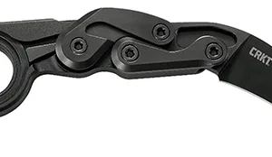CRKT 4040 Provoke  2.41" Folding Hawkbill Plain Black TiN D2 Steel Blade/ Black Aluminum Handle Includes Pocket Clip
