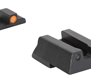 Meprolight USA 415453131 Hyper-Bright  Black | Green Tritium with Orange Outline Front Sight Green Tritium with Black Outline Rear Sight Set