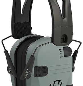 Walker's GWPRSEMRHBGY Razor Slim Electronic Muff 23 dB Over the Head Battleship Gray/Black Polymer
