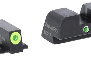 AmeriGlo SG301 i-Dot Sight Set for SIG Sauer Pistols using #8 Front & #8 Rear  Black | Green Tritium with LumiGreen Outline Front Sight Green Tritium i-Dot Rear Sight