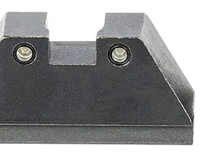 AmeriGlo GL813 Optic Compatible Sight Set for Glock  Black | XL Tall Green Tritium with Black Outline Front Sight XL Tall Green Tritium with Black Outline Rear Sight