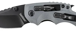 Kershaw 8720 Shuffle DIY 2.40" Folding Drop Point Plain Black Oxide 8Cr13MoV SS Blade Gray Glass-Filled Nylon Handle Includes Pocket Clip