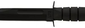 Ka-Bar 1211 Fighting/Utility  7" Fixed Clip Point Plain Black 1095 Cro-Van Blade, Black Kraton G Handle, Includes Sheath