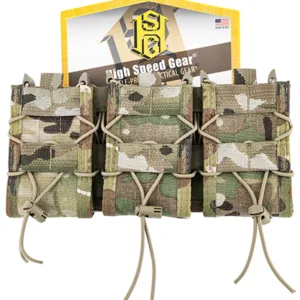 High Speed Gear 45TA00MC TACO Shingle Mag Pouch Triple MultiCam Nylon MOLLE Compatible w/ Rifle