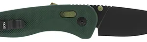 S.O.G SOG11410441 Aegis AT 3.13" Folding Drop Point Plain Black TiNi Cryo D2 Steel Blade/Forest w/Moss Accents GRN Handle