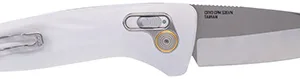 S.O.G SOG15730257 One-Zero Auto 3.10" Folding Plain Satin/Polished CPM S35VN SS Blade/ White Sculpted Aluminum Handle