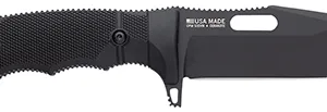 S.O.G SOG17210257 Seal FX 4.30" Fixed Tanto Plain Black Cerakote CPM S35VN SS Blade Black GRN/SS Handle Includes Sheath