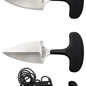 Cold Steel CS43XL Urban Edge  2.50" Fixed Plain Stone Washed Japanese AUS-8A SS Blade/Black Kray-Ex Handle