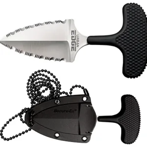 Cold Steel CS-43XLSS Urban Edge  2.50" Fixed Serrated Stone Washed Japanese AUS-8A SS Blade/Black Textured Kray-Ex Handle