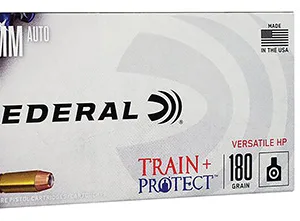 Federal TP10VHP1 Train + Protect  10mm Auto 180 gr Versatile Hollow Point 50 Per Box/ 10 Cs