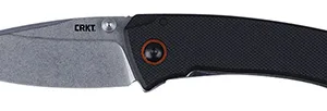 CRKT 2522 Tuna  Compact 2.73" Plain Stonewashed 8Cr13MoV SS Blade, Black G10/SS Handle, Includes Pocket Clip