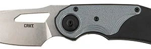 CRKT 5410 Attaboy  2.73" Folding Drop Point Plain Stonewashed D2 Steel Blade/Black/Silver GRN Handle Includes Pocket Clip