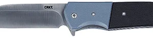 CRKT 6880 Ignitor  3.48" Folding Drop Point Plain Satin 8Cr13MoV SS Blade/ Blue/Black G10 Handle Includes Pocket Clip